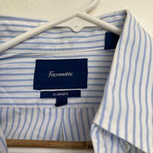 00% Cotton Faconnable Short Sleeve Shirt. Gently Used in Excellent Condition.